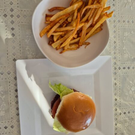 Homemade Burger And Fries